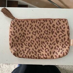 Ipsy Leopard Print Cosmetic Clutch Pouch